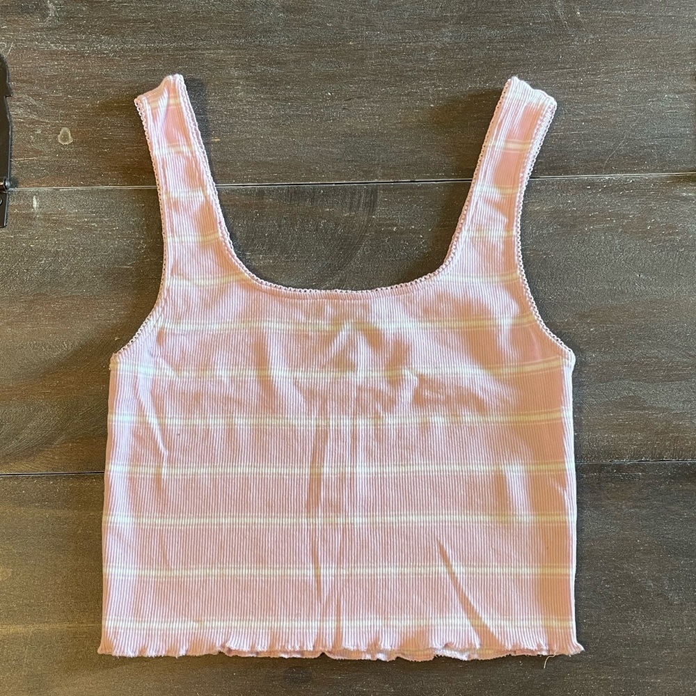 Pink Striped Tank Top